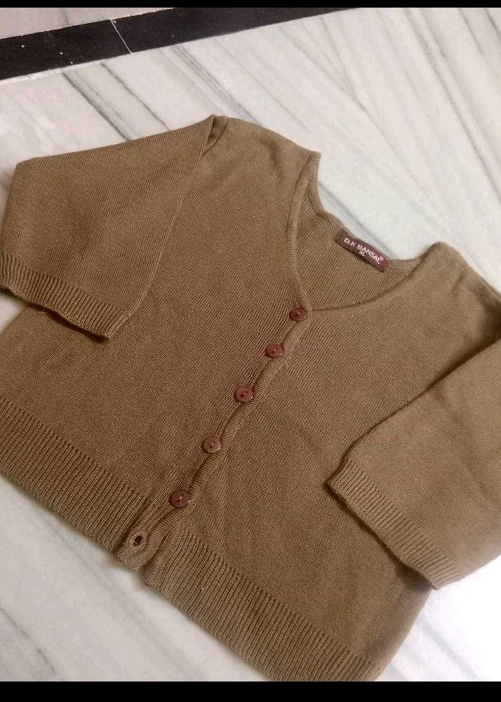 Brown Knit Cardigan/blouse
