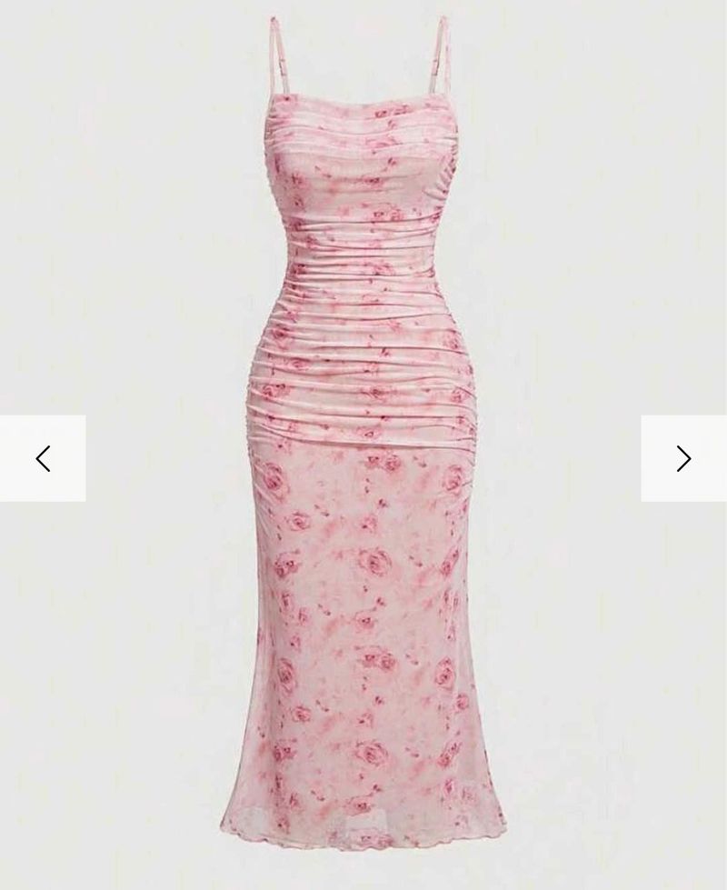 Pink Bodycon Maxi Dress (never Worn)