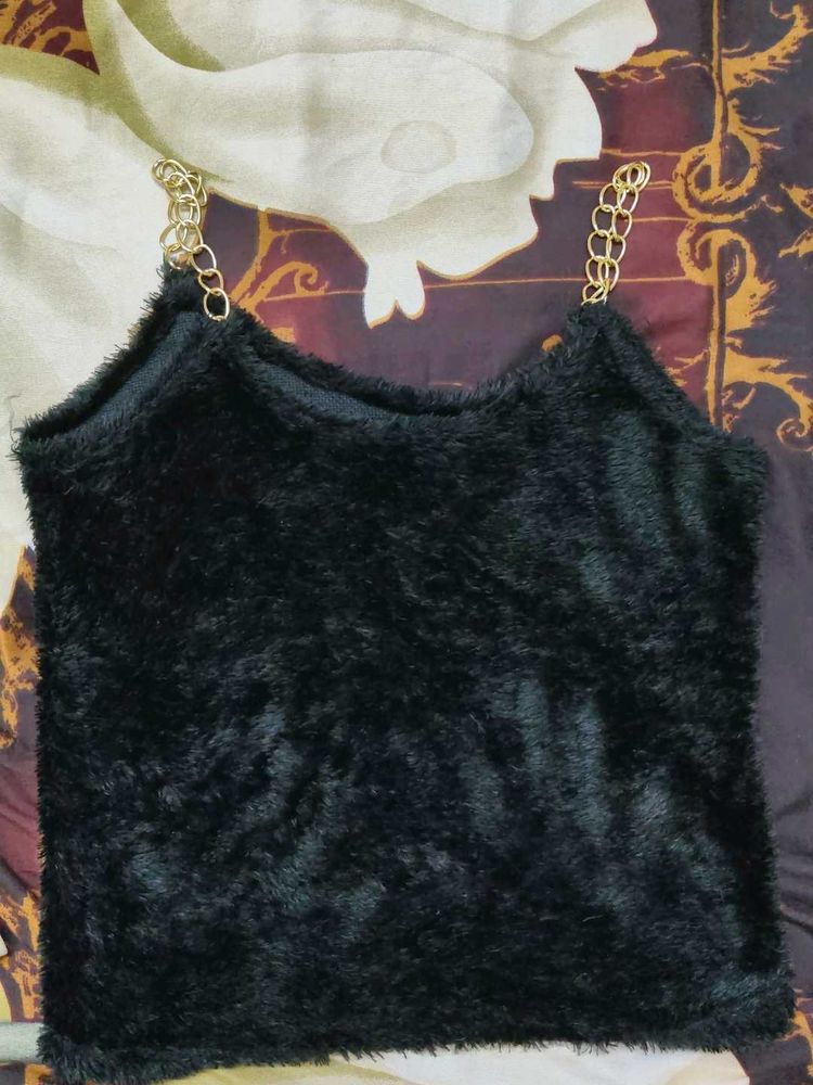 Black Sleeveless Party Top