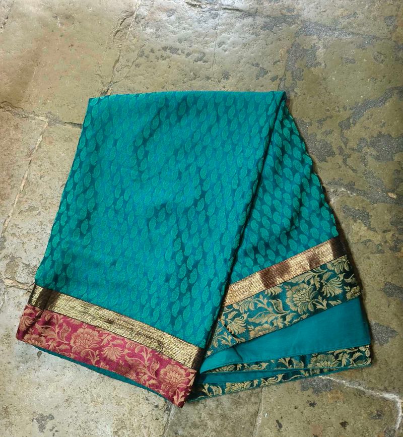 Elegant Teal Saree