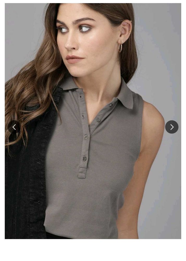 Roadster Sleeveless Polo Top