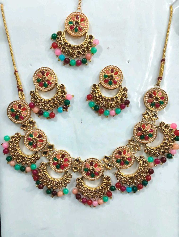 Elegant Gold-Tone Necklace Set