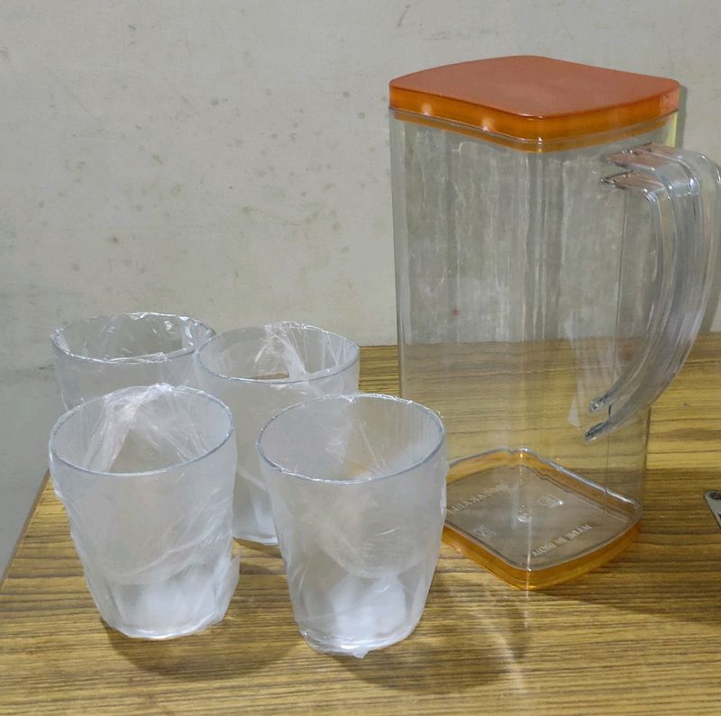 Water Jug With Glasses Set Of 4