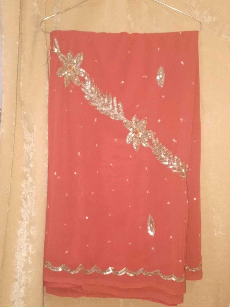 Heavy Sequence Work Saree