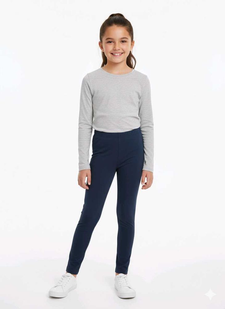 Girls&#39; Navy Blue Leggings