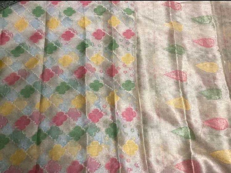 New Organza Saree With Blouse Fabric