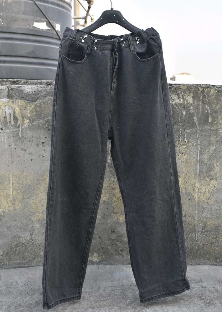 Grey Washed Jeans , Loose Fit