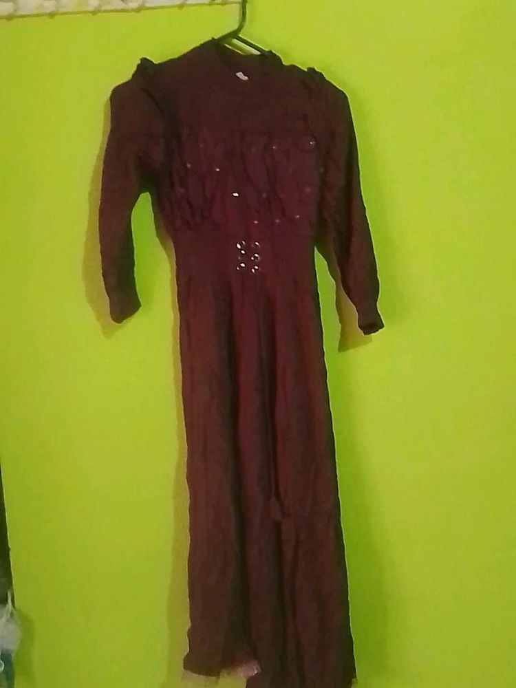 Elegant Maroon Maxi Dress