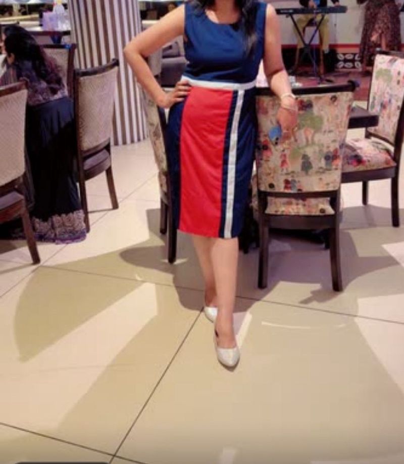Brand New Navy Blue &amp; Red Dress
