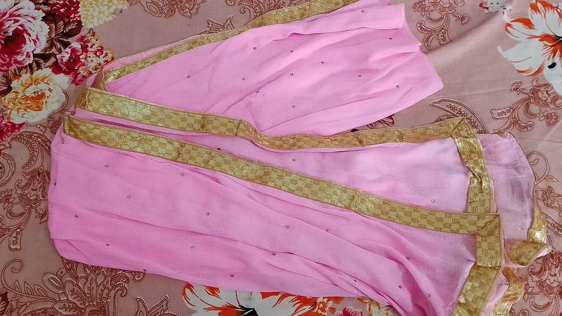 Pink Embellished Dupatta