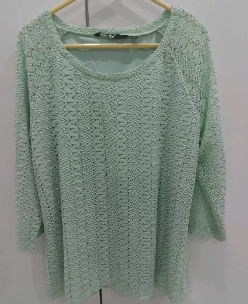 Fig Mint Green Lace Top (XL SIZE)