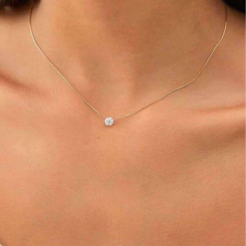 Ariel Dainty Crystal Pendant Necklace