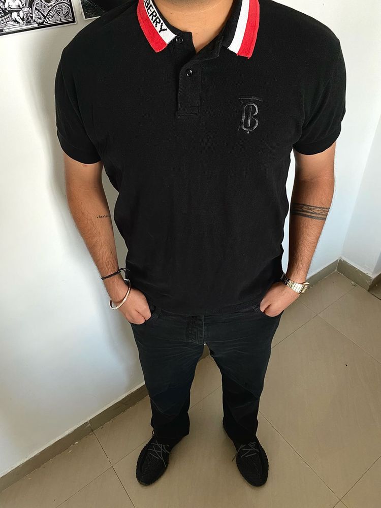 Burberry Black Polo T-Shirt