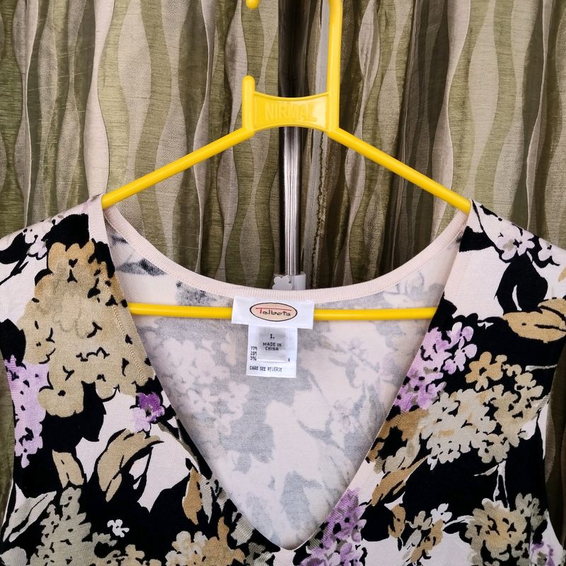 PRICE DROP!Silk Blend Talbots Floral Sweater Vest