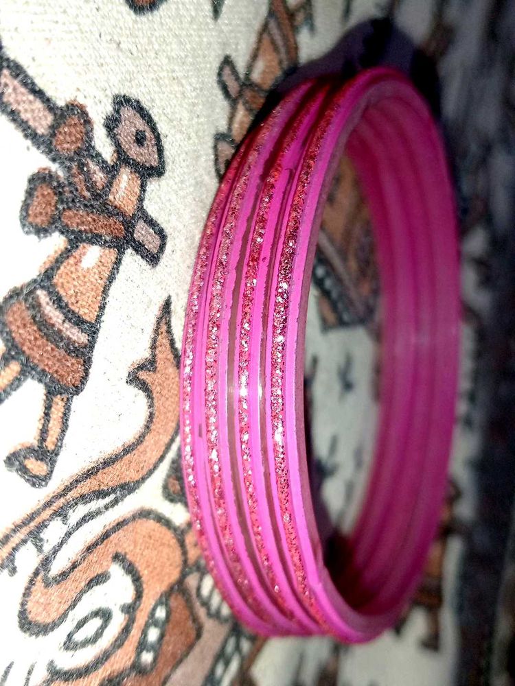 Pink Glitter Bangles