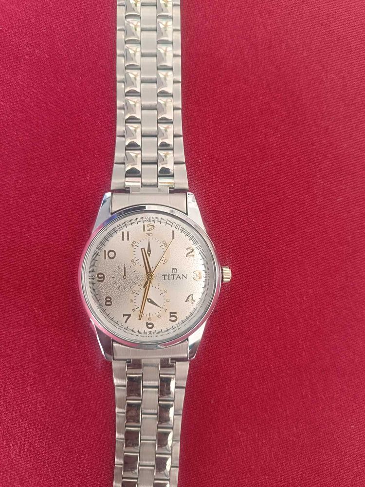 Titan Silver Watch
