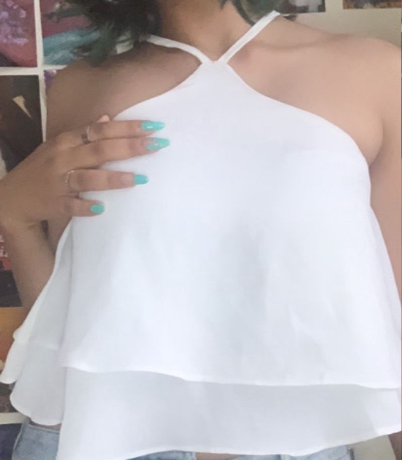 shein white halter top