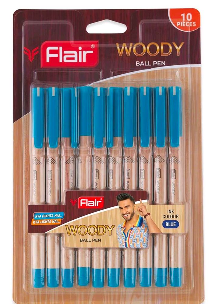 Flair Woody Ball Pen - 10 Pack