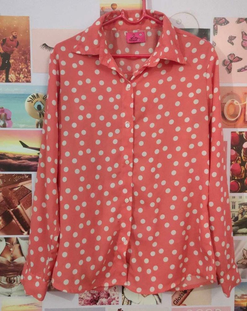 Women Polka Dots Shirt