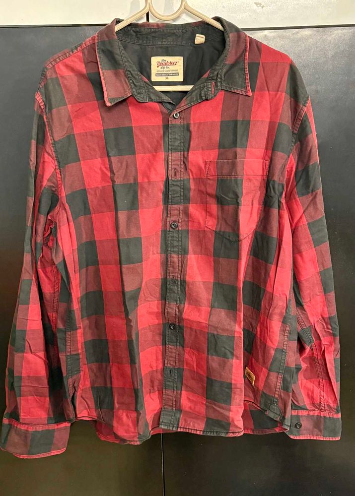 Red &amp; Black Plaid Shirt