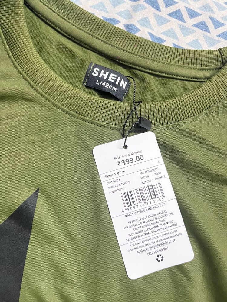 Olive Green Graphic T-Shirt
