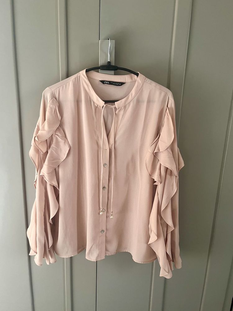 zara Ruffled Sleeve Blouse