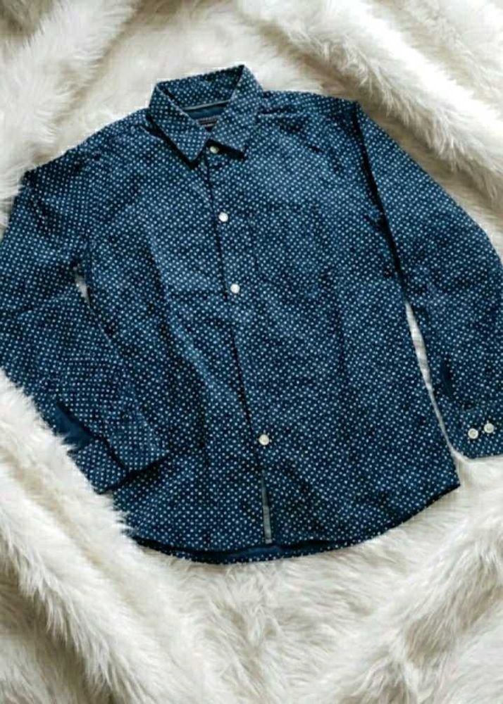 Blue Dotted Long Sleeve Shirt (wore twice)