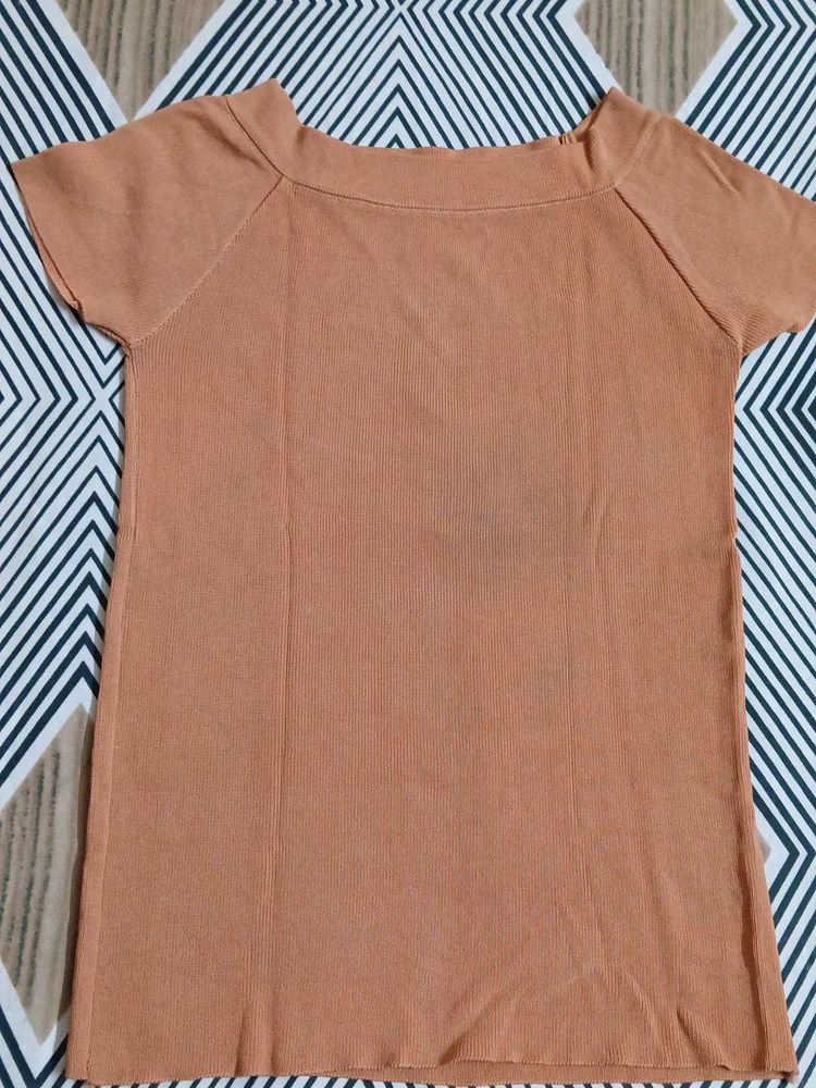 Cute Brown Knit Top