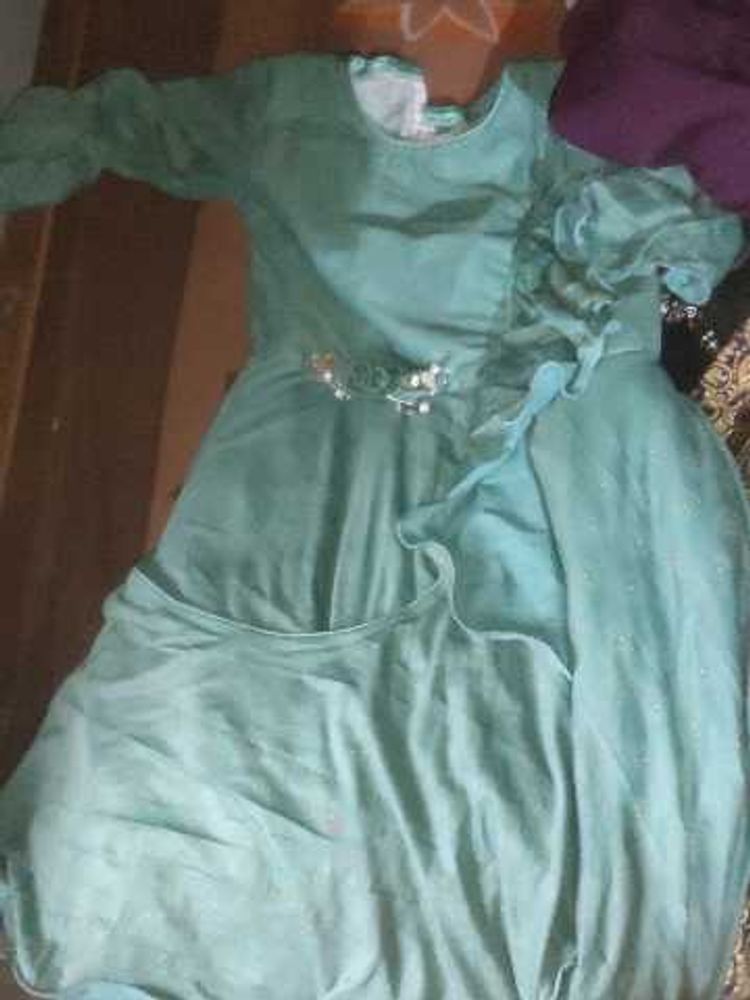 Girls' Party Wear Dress - Light Green