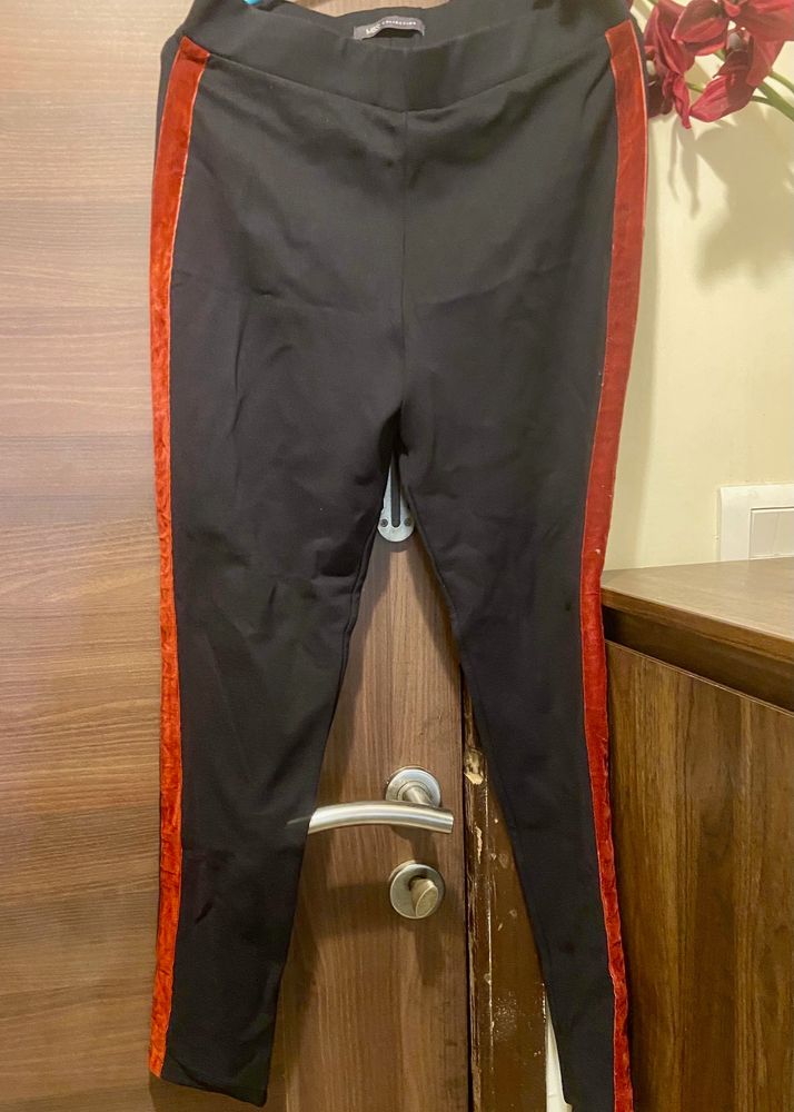 M&amp;S  Jeggings With Velvet Design
