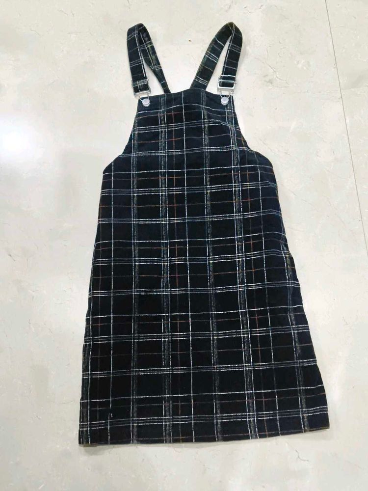 Cute Plaid Pinafore Dress