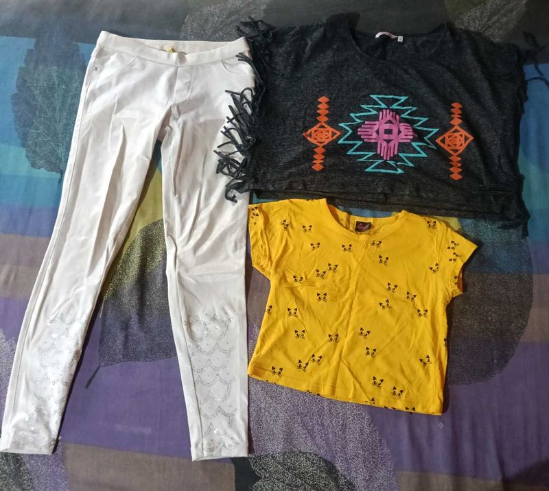 ✨ Women’s Casual Wear Combo (Top + crop t + Pa