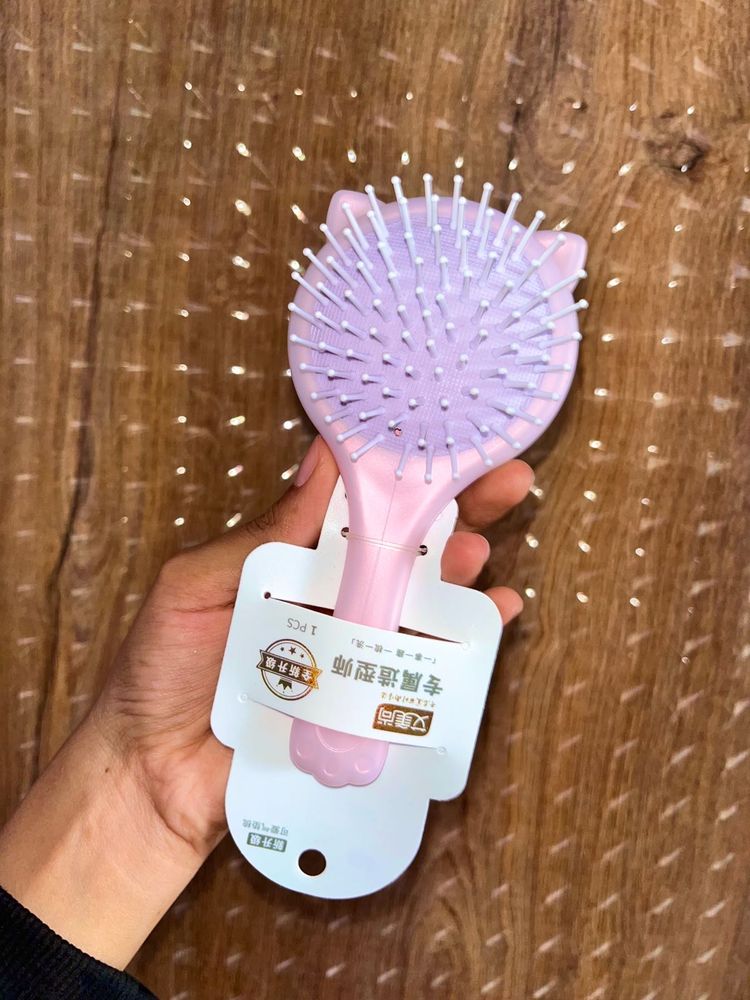 🐈Kawai Korean Cute Kitty Hair Brush + Mirror
