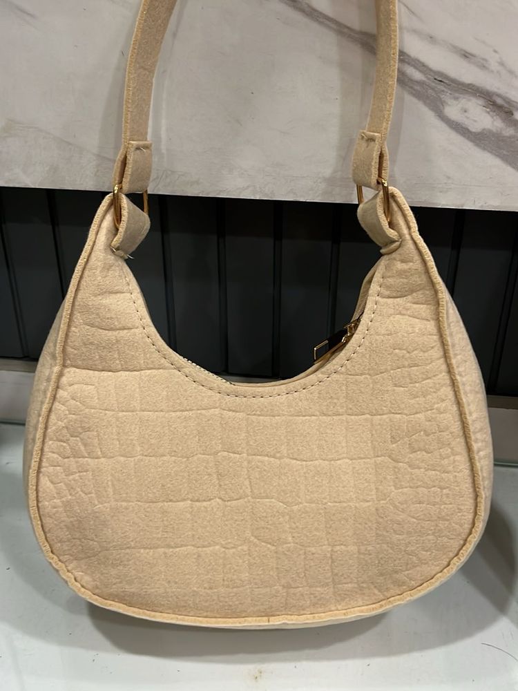 Trendy Faux Croc Shoulder Bag