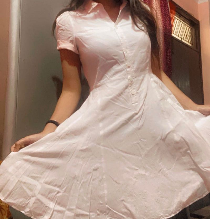 Pink Fit &amp; Flare Dress