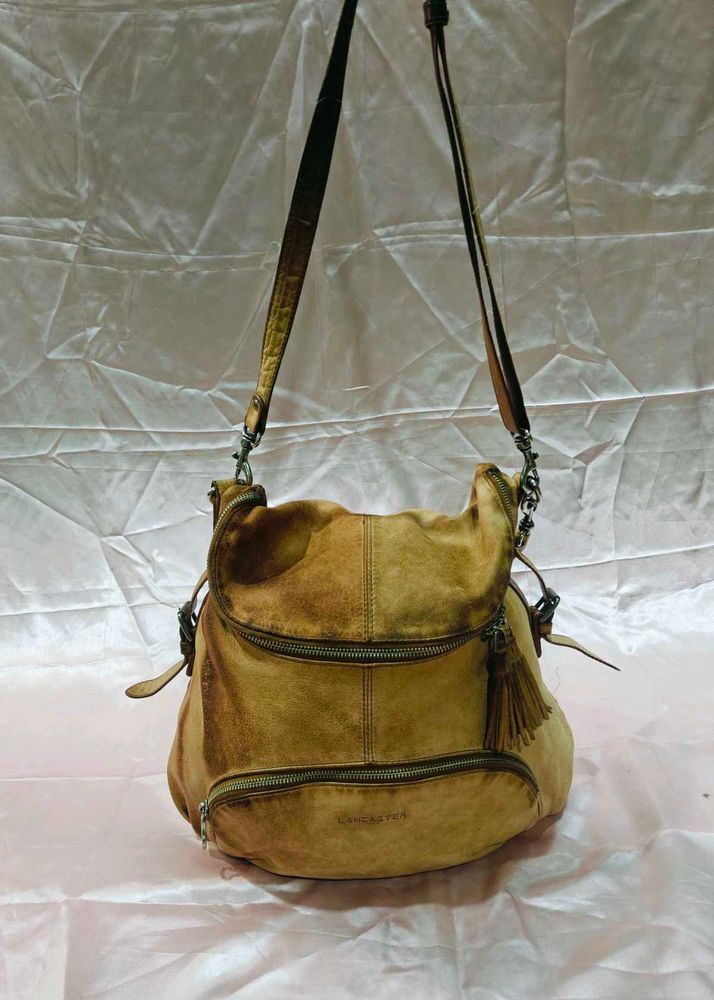 Vintage Vanessa Prix Suede Leather Hobo Bag