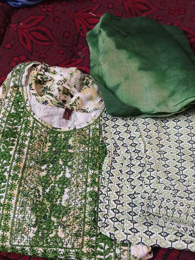 Green Kurta Set