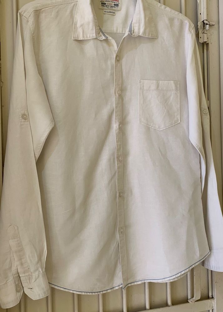 Lemax White Linen Shirt