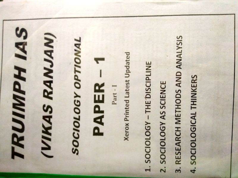 Truimph IAS sociology notes