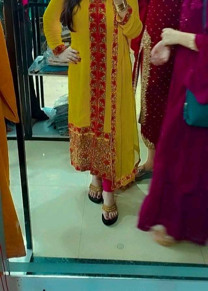 Yellow Embroidered Kurta Set