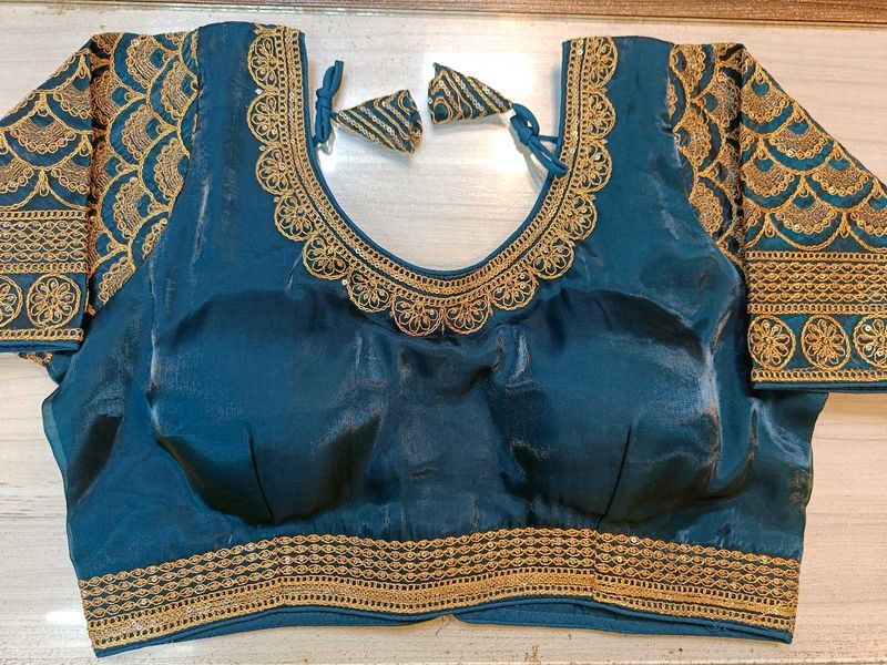 Blue &amp; Gold Heavy Work Blouse