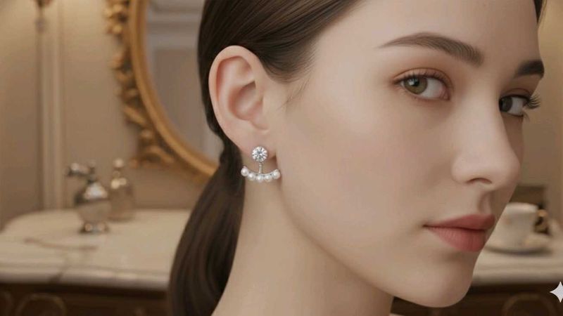 Elegant Pearl &amp; Crystal Earrings