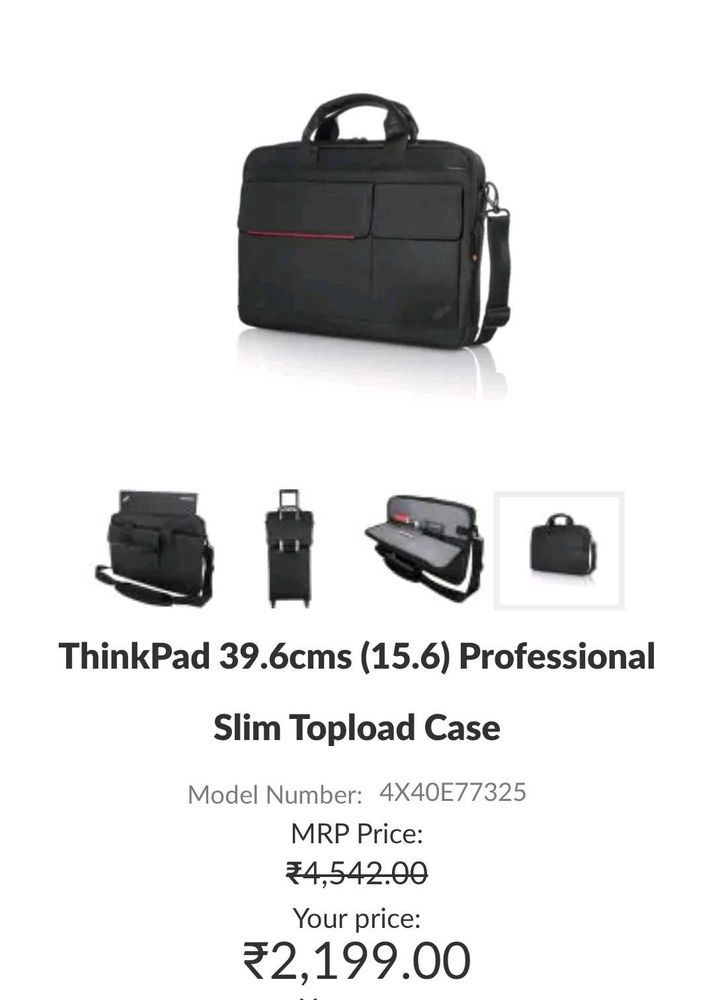 Lenovo ThinkPad 15.6&#34; Laptop Bag