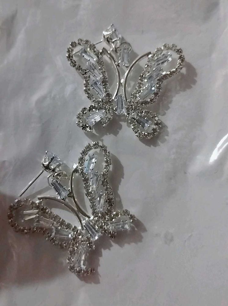 Sparkling Butterfly Earrings