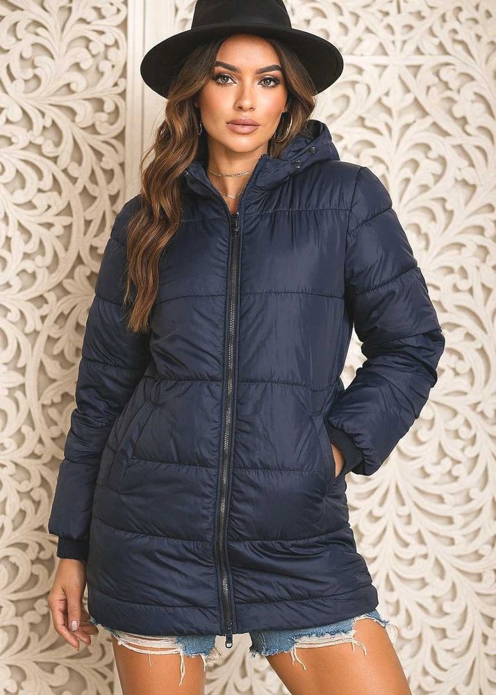 🎁Navy Longline Puffer Coat ()