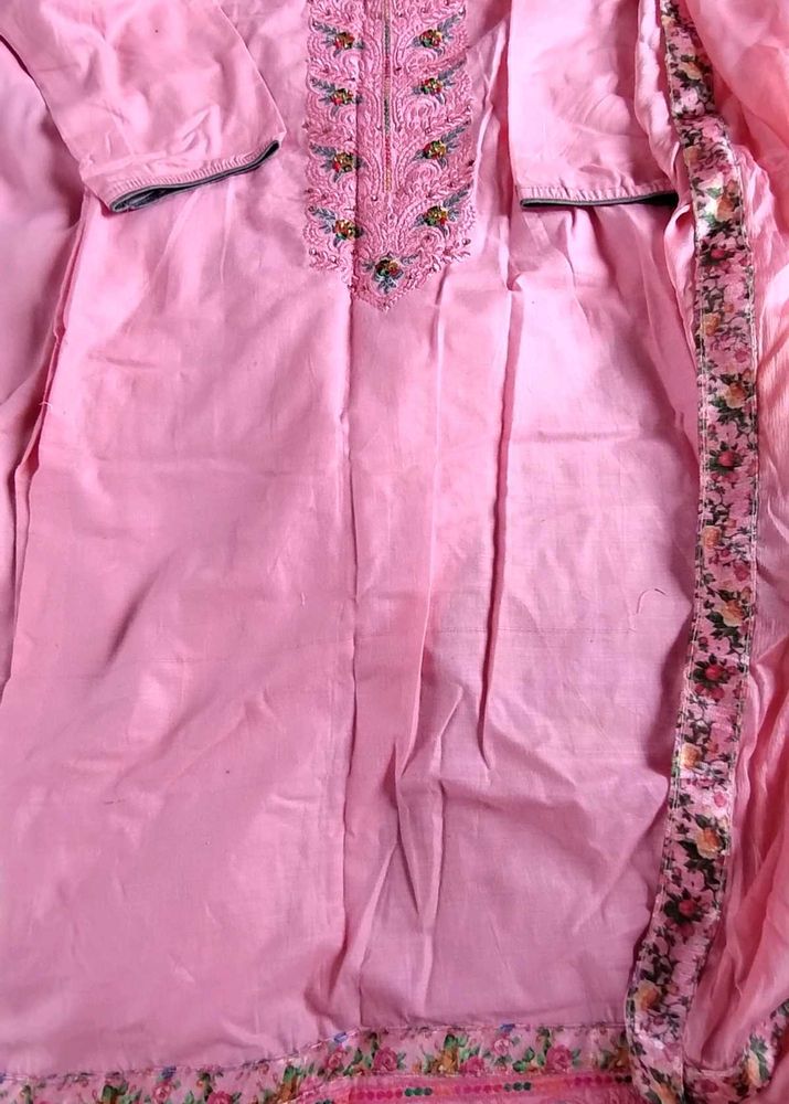Pink Embroidered Kurta Set