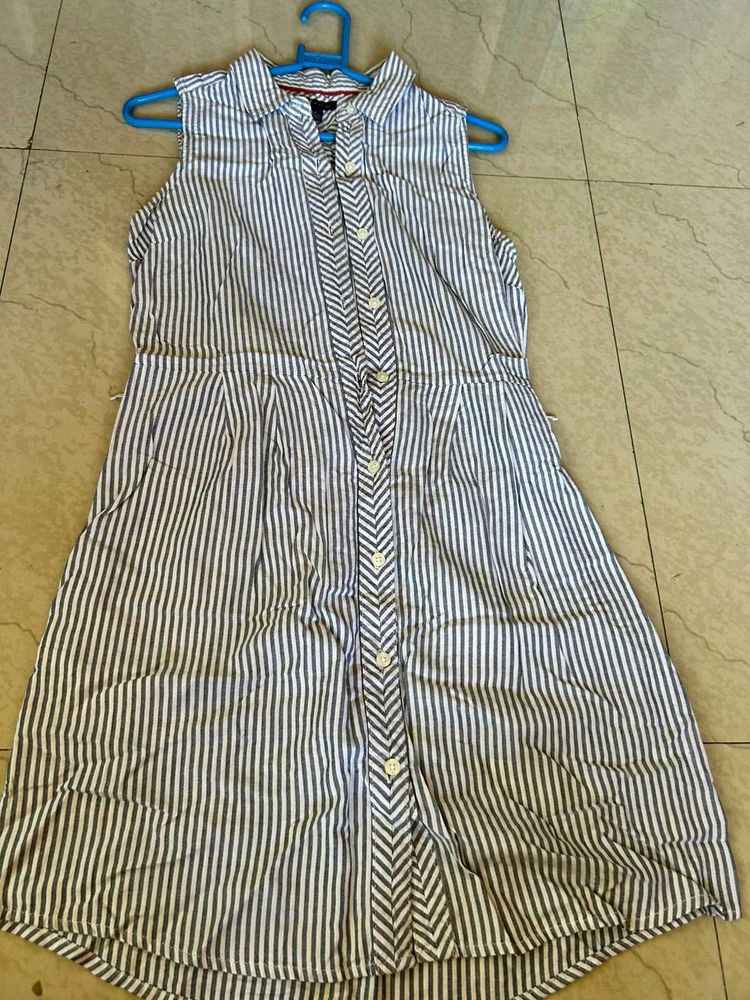 Striped Shirt Dress