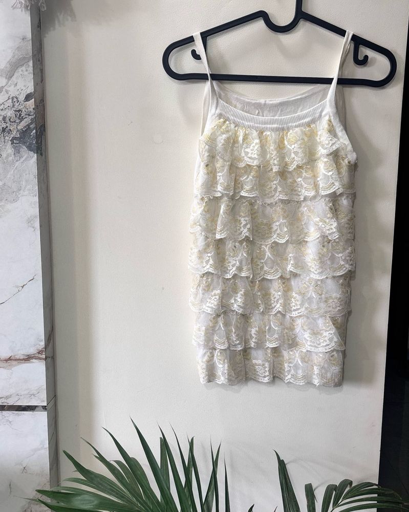 White Spaghetti Top