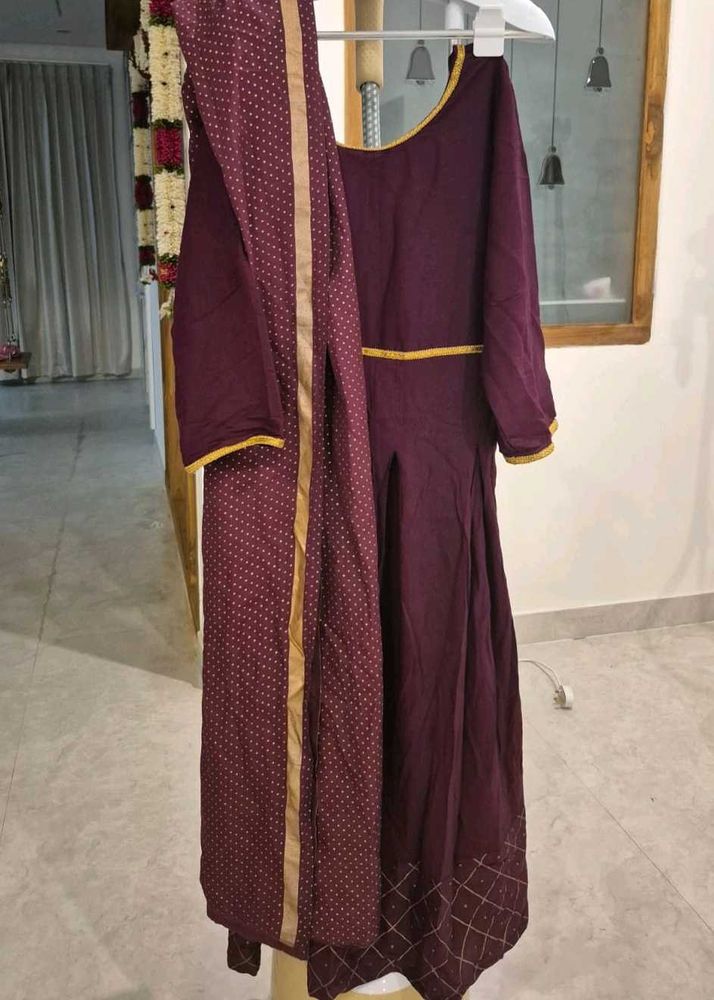Elegant Burgundy Salwar Suit