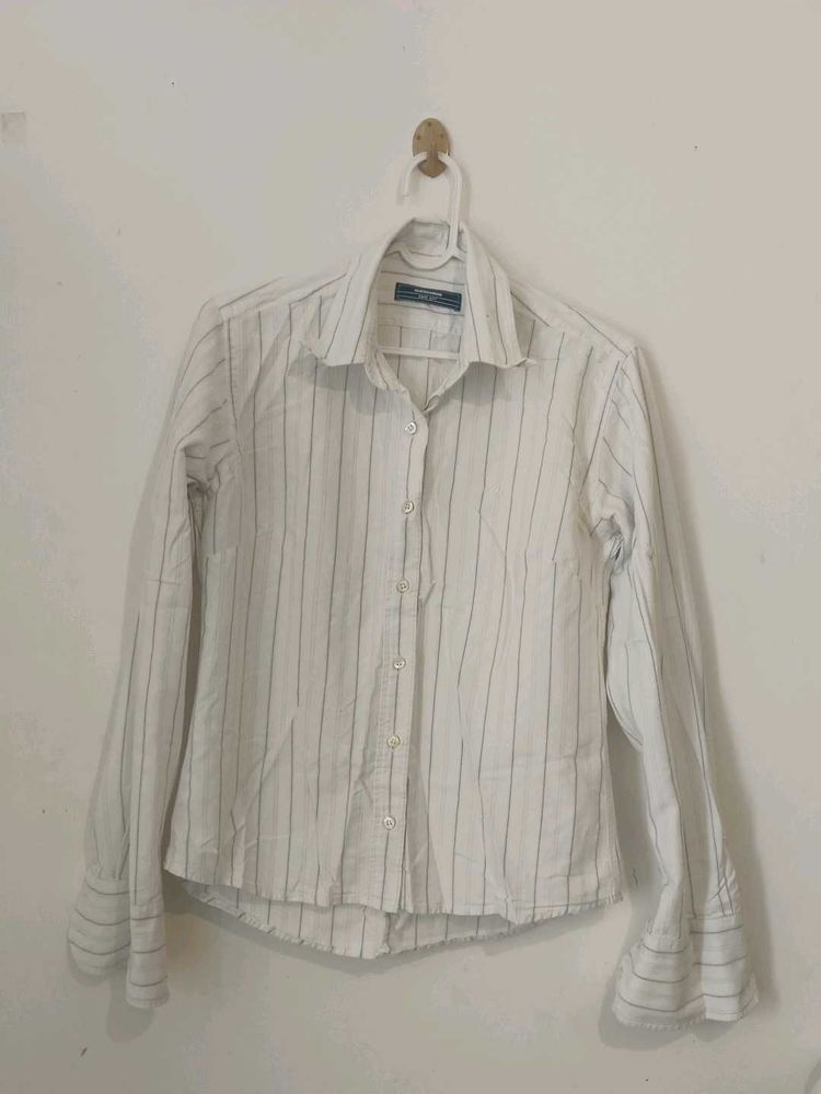 Striped White Shirt